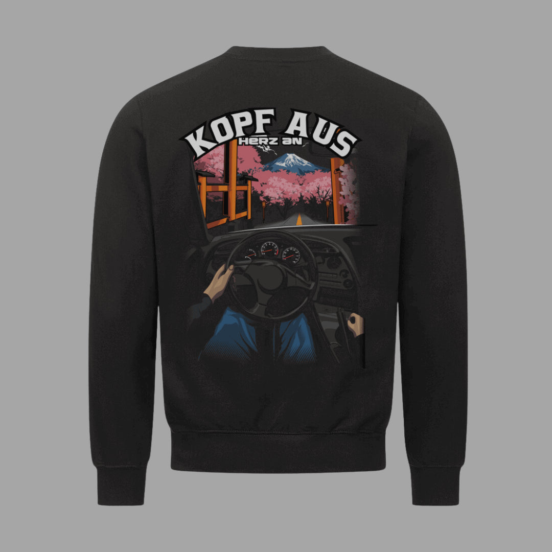 Kopf aus Herz an Premium Sweatshirt | Kopf aus Sweatshirt | JDMVibe