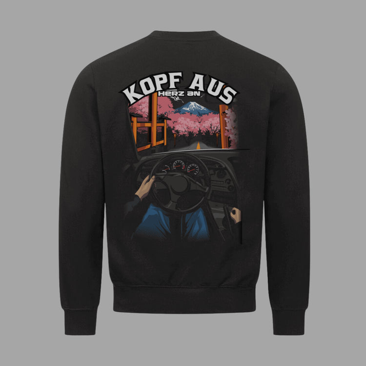 Kopf aus Herz an Premium Sweatshirt | Kopf aus Sweatshirt | JDMVibe