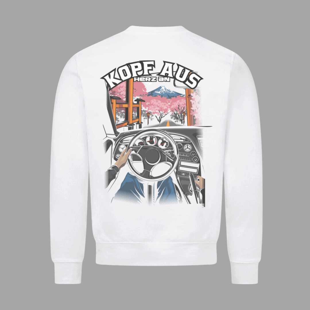 Kopf aus Herz an Premium Sweatshirt | Kopf aus Sweatshirt | JDMVibe