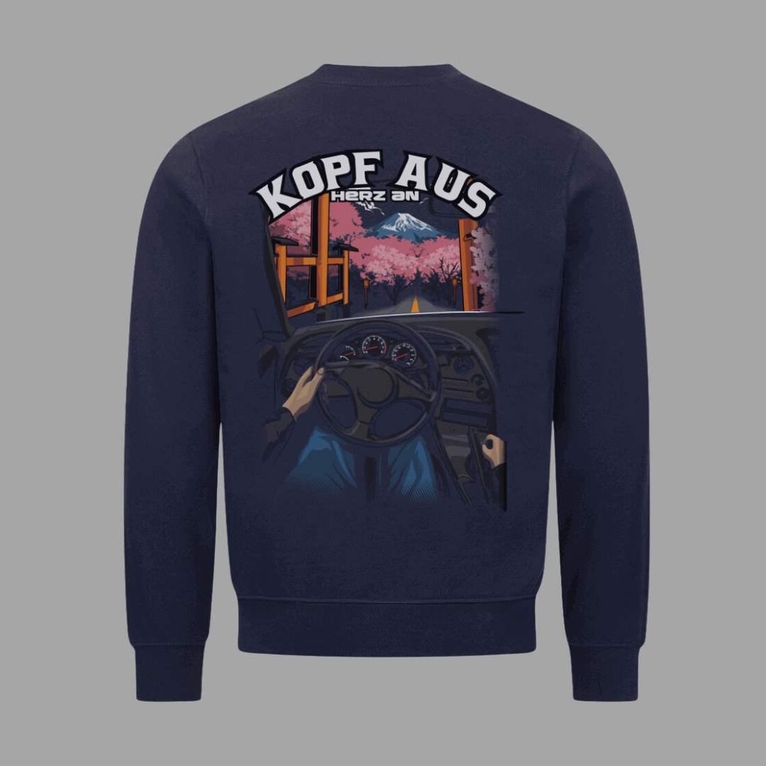 Kopf aus Herz an Premium Sweatshirt | Kopf aus Sweatshirt | JDMVibe