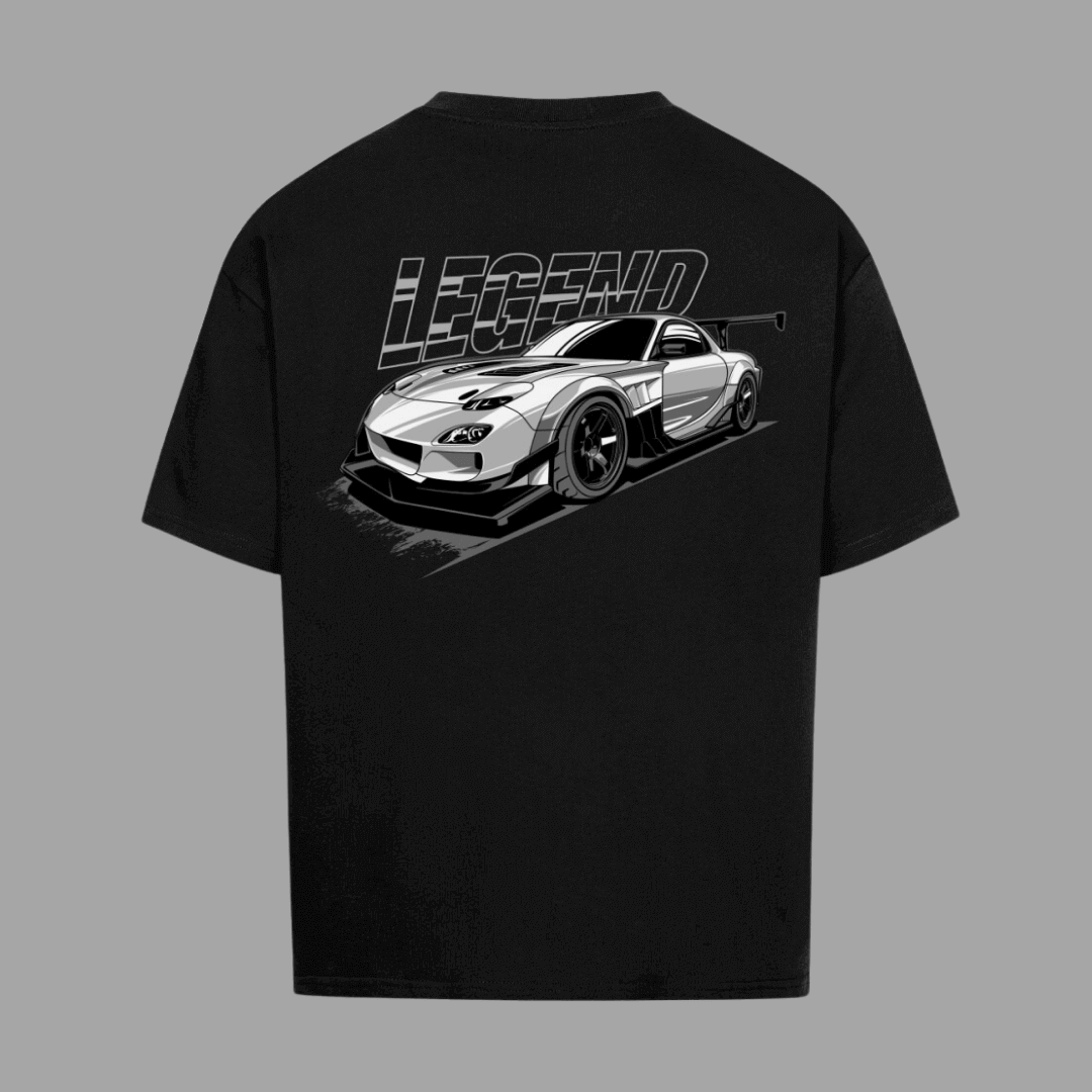 RX7 Silver Oversize T-Shirt | Premium Oversize T-Shirt  | JDMVibe