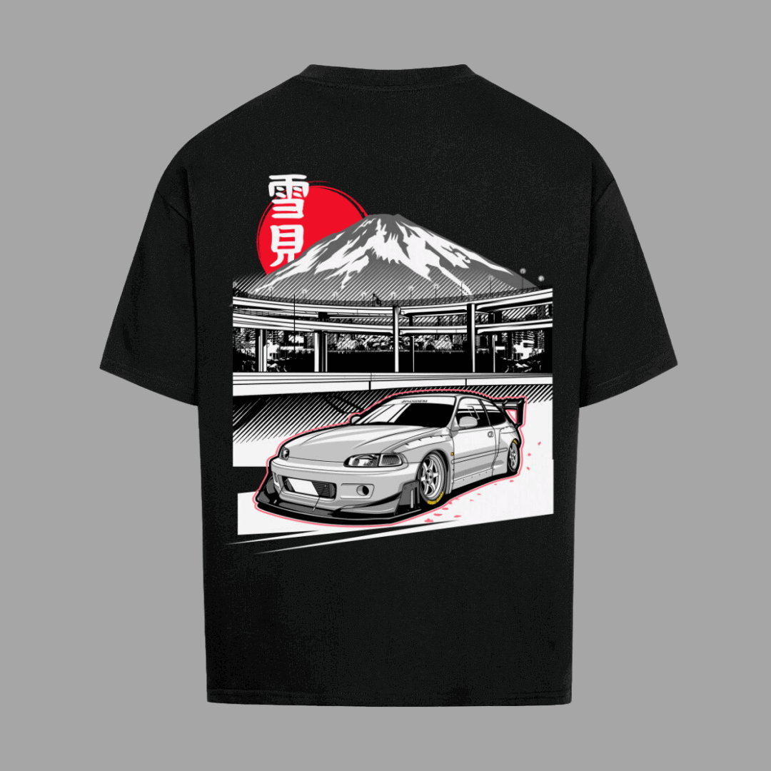 Pandem Civic EG6 Oversize T-Shirt | Premium Oversize T-Shirt  | JDMVibe