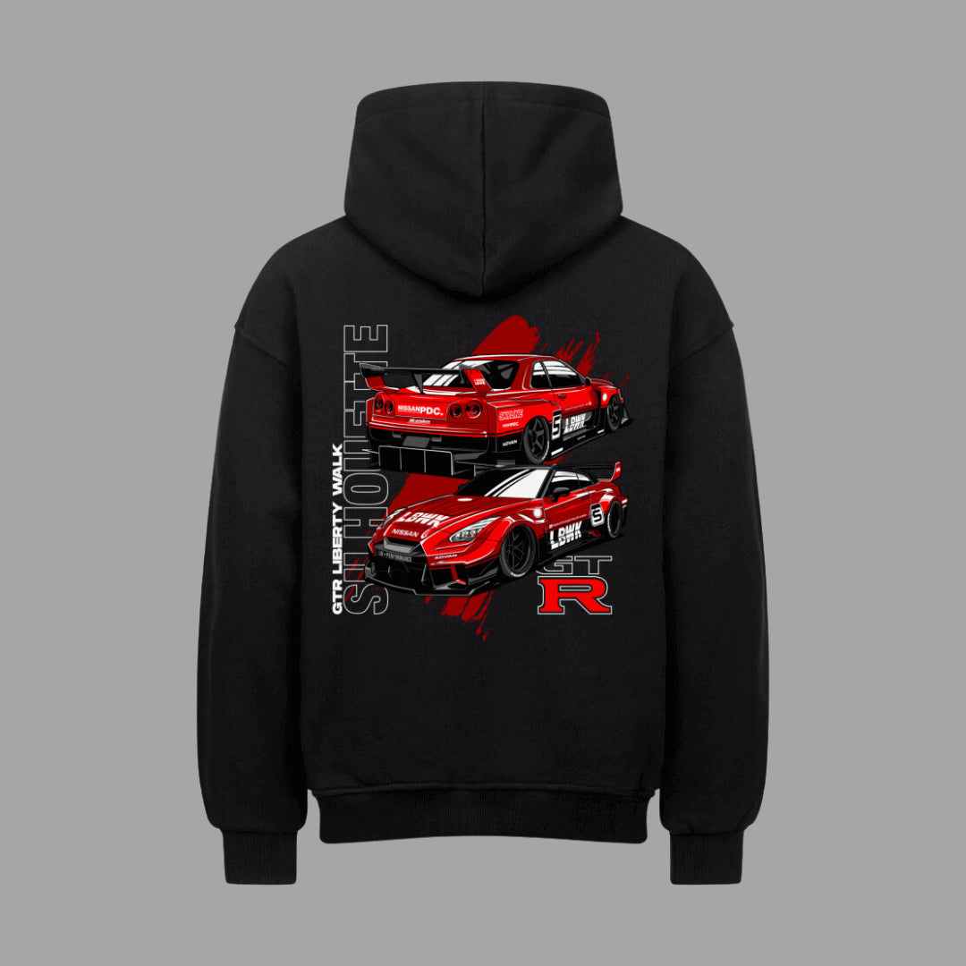 Liberty Walk R35 GTR VACANCY Oversized Hoodie | Oversized Hoodie | JDMVibe