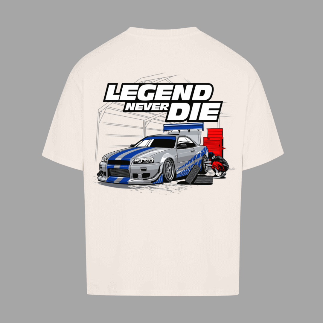 LEGEND NEVER DIE Oversize T-Shirt | Premium Oversize T-Shirt  | JDMVibe