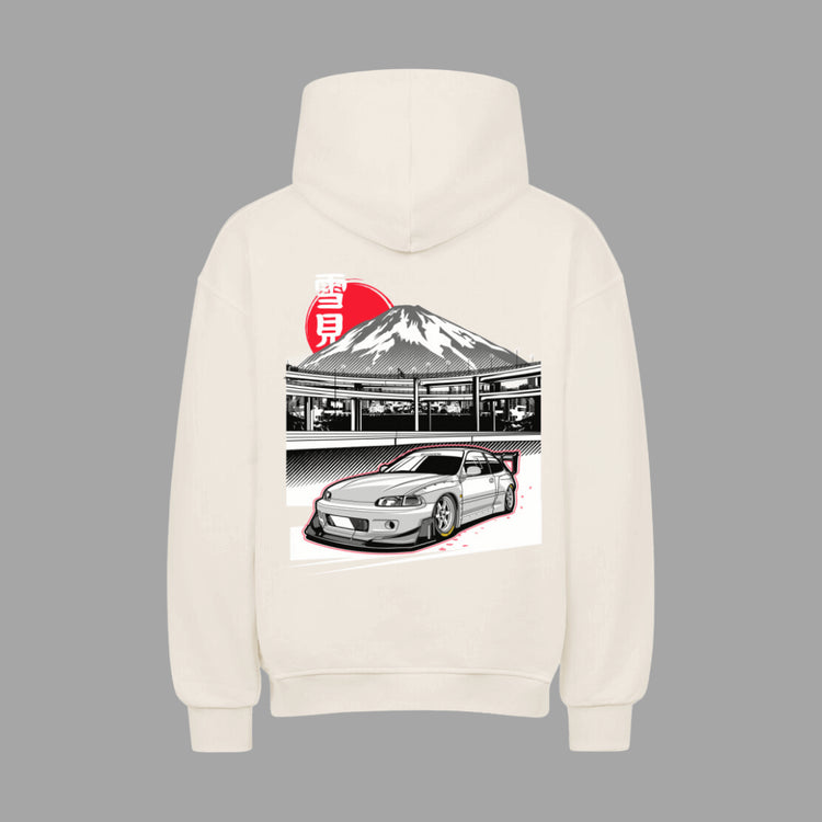 PANDEM CIVIC EG6 VACANCY Oversized Hoodie | Oversized Hoodie | JDMVibe