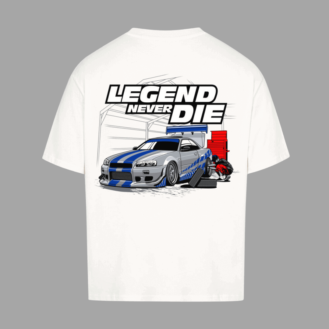 LEGEND NEVER DIE Oversize T-Shirt | Premium Oversize T-Shirt  | JDMVibe