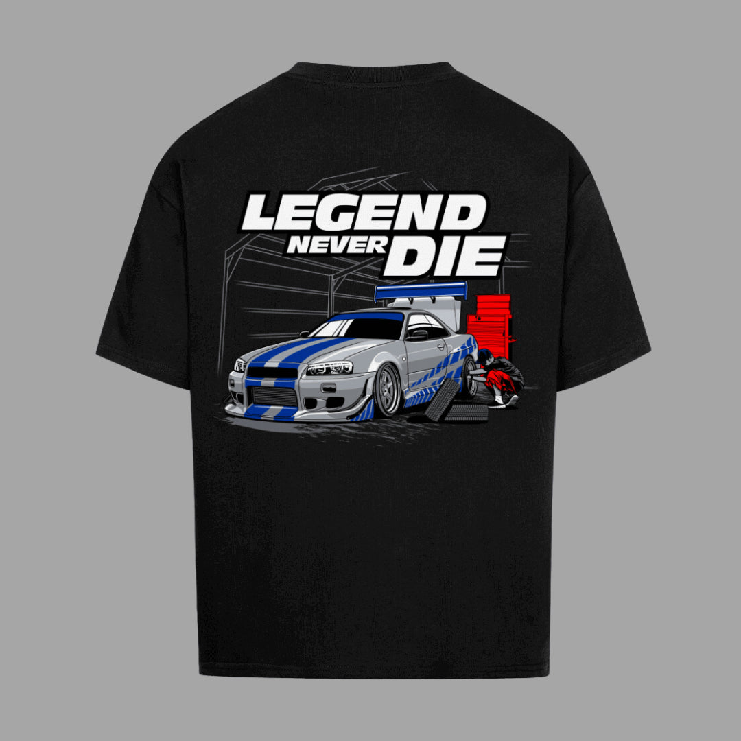 LEGEND NEVER DIE Oversize T-Shirt | Premium Oversize T-Shirt  | JDMVibe