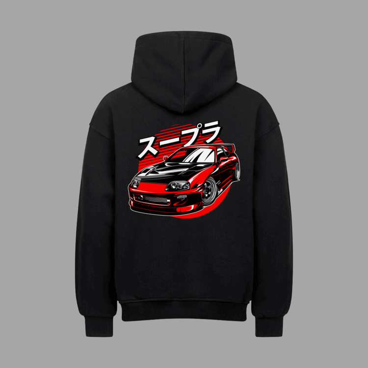 SUPRA RED VACANCY Oversized Hoodie | Oversized Hoodie | JDMVibe