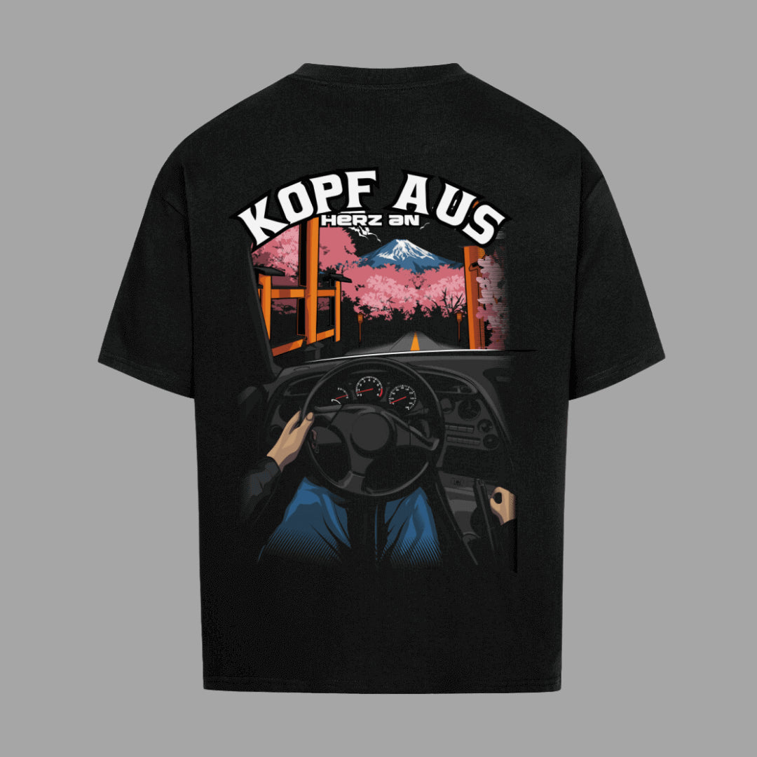 Kopf aus Herz an Oversize T-Shirt | Premium Oversize T-Shirt  | JDMVibe