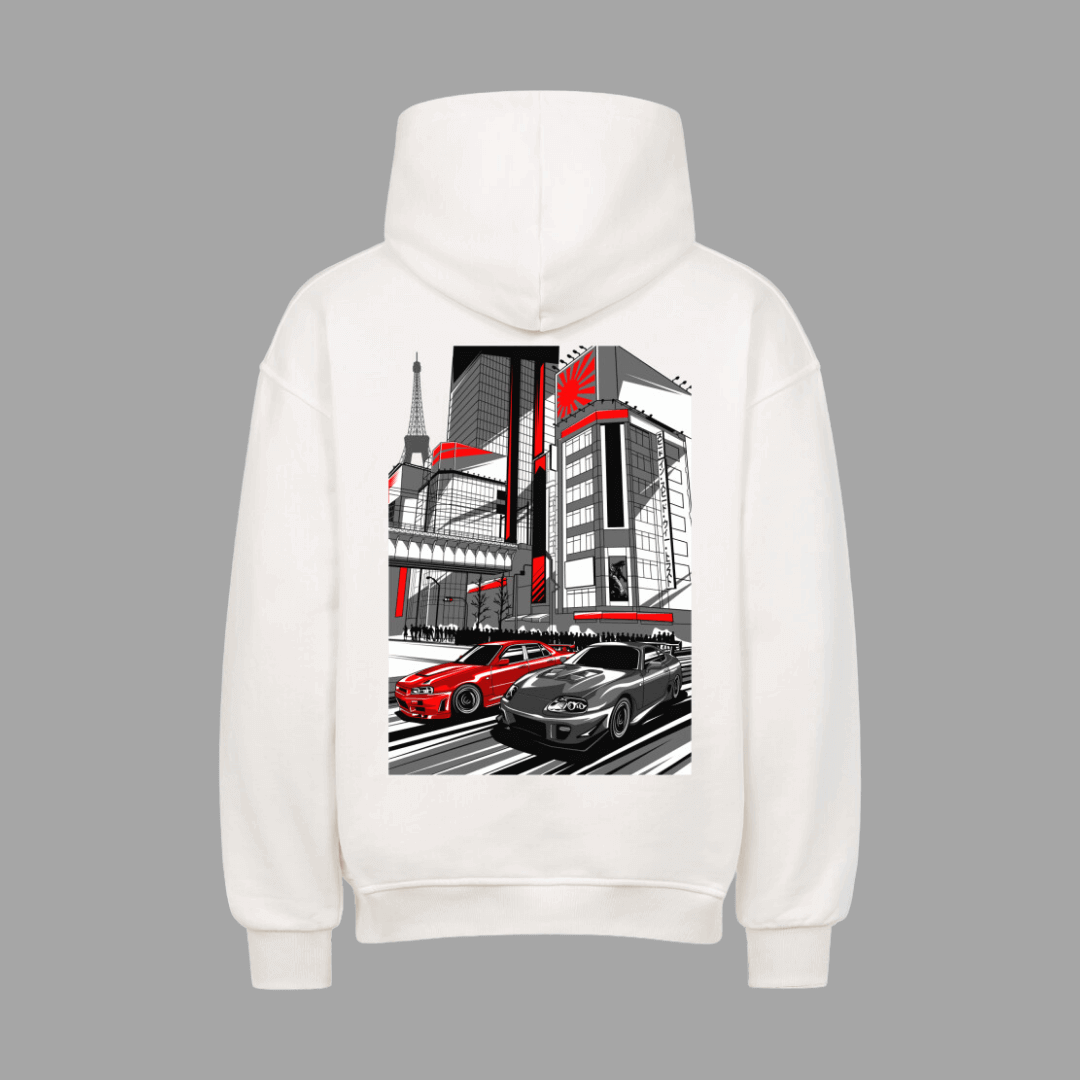 Skyline R34 GTR Toyota Supra Legends VACANCY Oversized Hoodie | Oversized Hoodie | JDMVibe