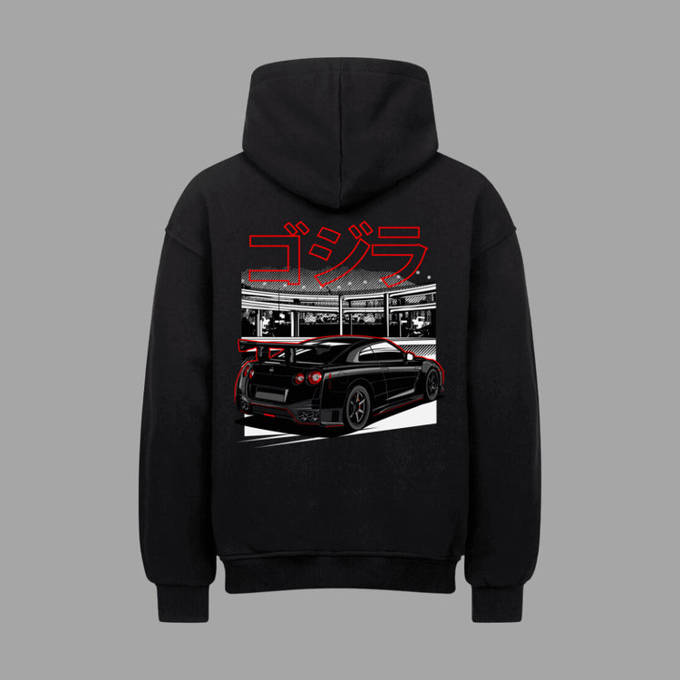 Nissan Skyline R35 GTR Black VACANCY Oversized Hoodie | Oversized Hoodie | JDMVibe