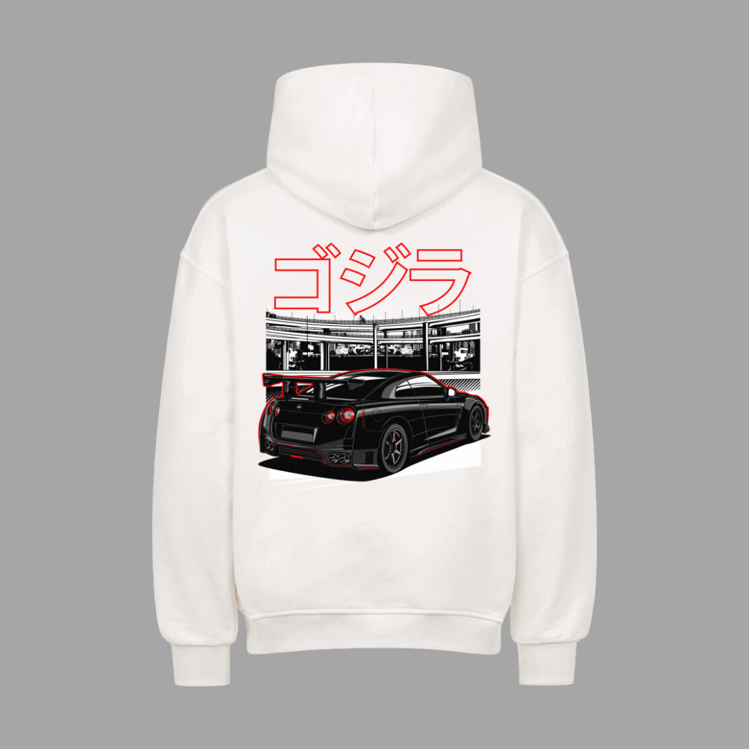 Nissan Skyline R35 GTR Black VACANCY Oversized Hoodie | Oversized Hoodie | JDMVibe