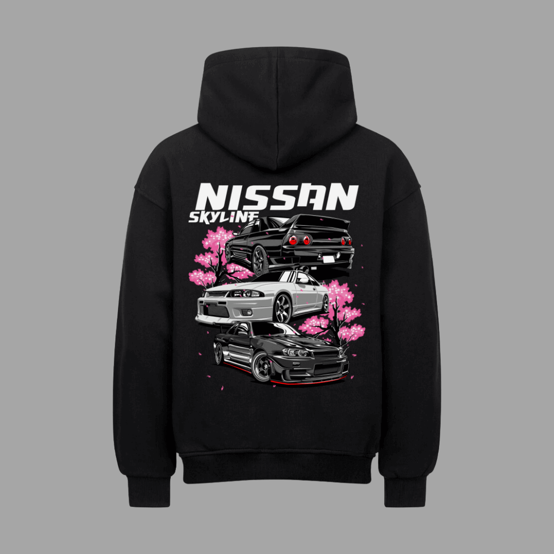 Skyline R32 R33 R34 Trilogy VACANCY Oversized Hoodie | Oversized Hoodie | JDMVibe